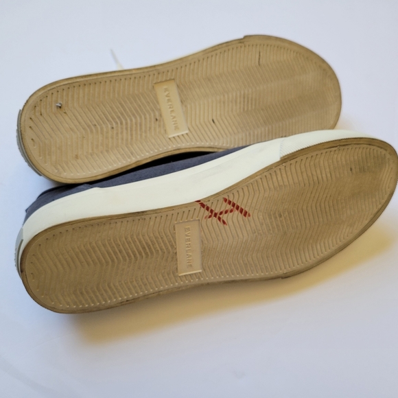 Everlane Forever Sneakers Blue & Cream Lace-Up Unisex Women US 9/Men US 7 - Picture 9 of 10